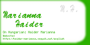 marianna haider business card